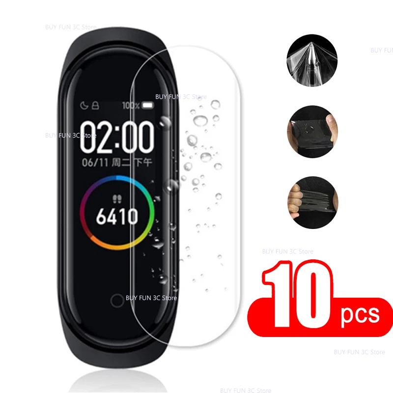 

5pcs TPU Soft Full Coverage Protective Film For Xiaomi Mi Band 4 Miband 4 3 band4 band3 xiomi xiami Smart Wristband Full Screen