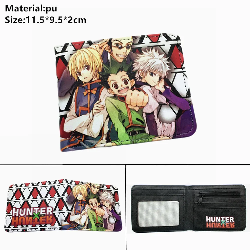 HunterXHunter PU кошелек аниме короткий двойного сложения для мальчиков и девочек