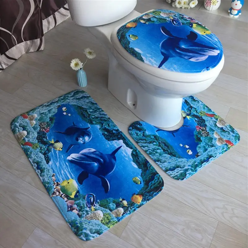 3 шт./компл. Набор ковриков для ванной фланелевый Противоскользящий кухонный коврик для ванной комнаты и туалета коврик моющийся Tapete Banheiro - Цвет: 8