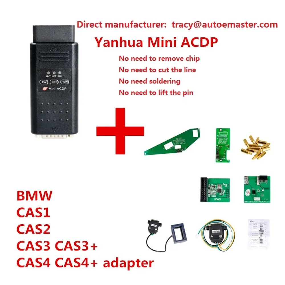 Yanhua ACDP master для BMW FEM BDC CAS3 CAS4 CAS4 + ключ программирования сброс пробега, код чтения без пайки