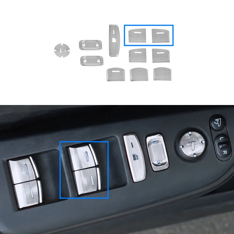Электронная Кнопка Ручного Тормоза из алюминиевого сплава с блестками стеклянная Кнопка подъема кнопка запуска украшение для Honda Civic - Название цвета: silver -