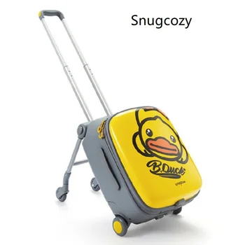 

Snugcozy Suitcase can Riding Children's baby foldable trolley case Multifunction Spinner brand Travel Rolling Luggage