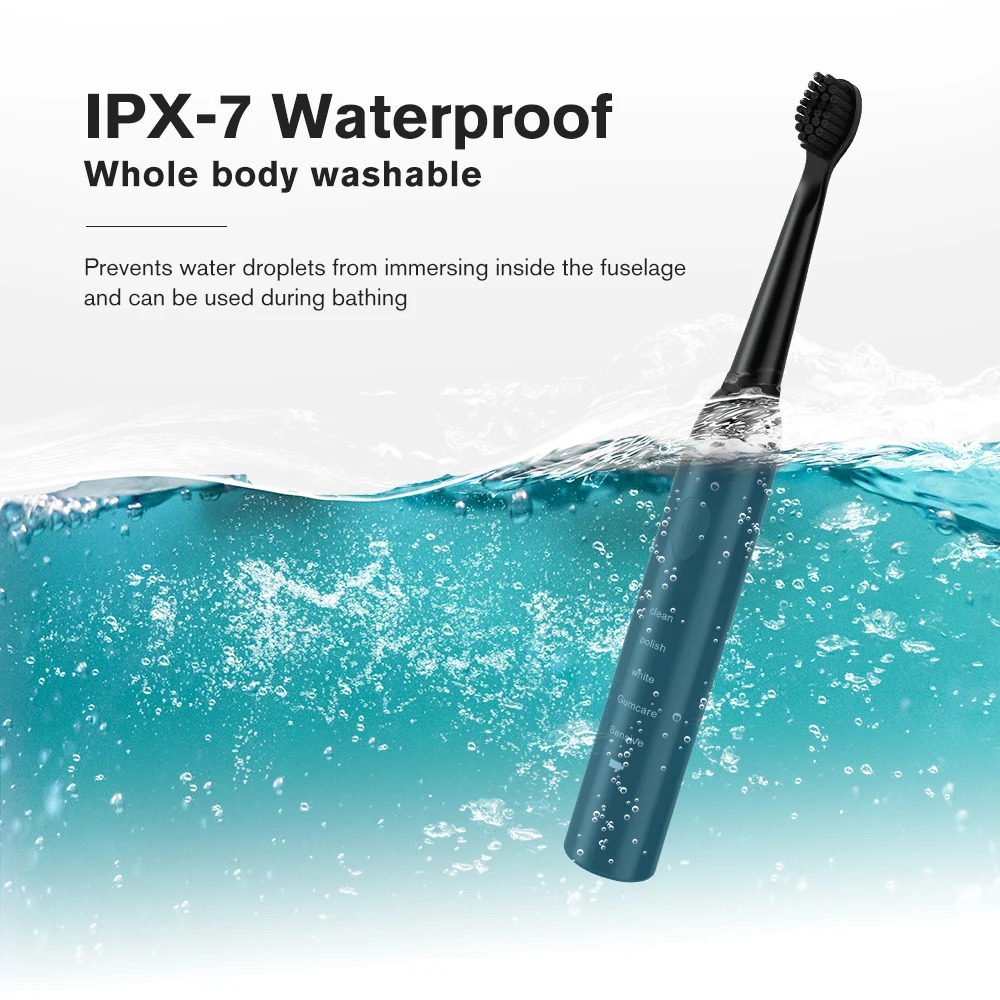 Rechargeable Sonic Electric Toothbrush with 8 Replacement Toothbrush Heads Washable Ultrasonic Whitening Tooth Brush Adult Rechargeable Sonic Electric Toothbrush with 8 Replacement Toothbrush Heads Washable Ultrasonic Whitening Tooth Brush Adult