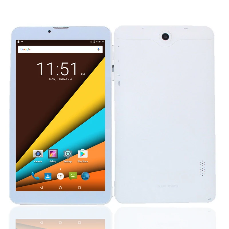 A710 7 дюймов две sim-карты 3G телефонные звонки Планшеты Android 5,1 600x1240 ips wifi 1+ 8 Гб четырехъядерный MTK8321 белый