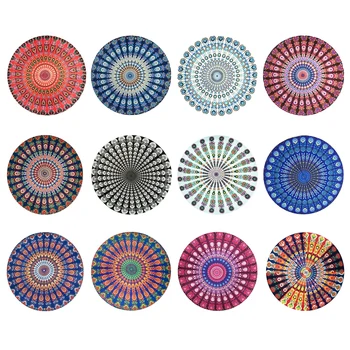 

140 X 140cm Round Meditation Tapestry Wall Hanging Carpet Cloth Bath Towel Beach Yoga Mat for Home Hotel Bedroom Decoration