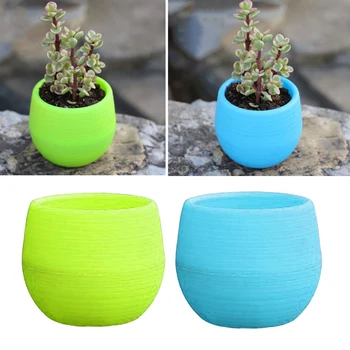 

2pcs Mini Succulent Pot Desktop Flowerpot Herb Storage Box Plant Container