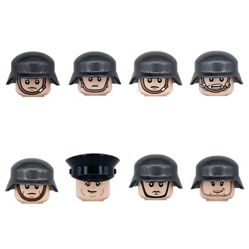 Ww2 German Army Soldiers Figures Hat Accessories Building Blocks