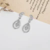 Cubic Zircon CZ Princess Kate Middleton Earring,Wedding Dangle Earring for Bridal Women Girl Prom Jewelry CE11128A 5