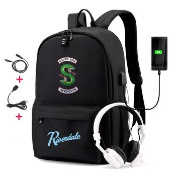 

Riverdale Style Backpacks for School Students Back to School Bag Usb Charging Large Capacity Teenagers Laptop Backpack