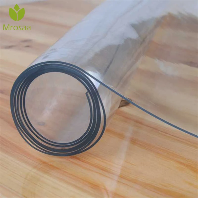 

Hot Transparent PVC Table Cloth Kitchen Table Cover Tea Table Mat Waterproof oil-proof Cloth Soft Glass Rectangle Table Cloth