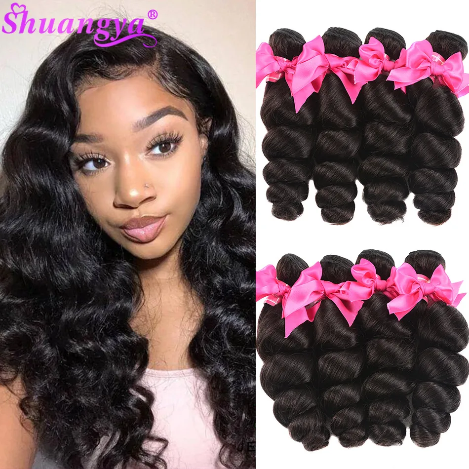 Shuangya 10a Grade High Quality Bundles Loose Wave Bundles Brazilian