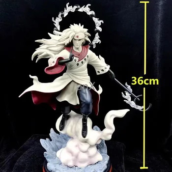 

36cm anime naruto UchihaMadara PVC action figure toys anime UchihaMadara statue collectible model toys Christmas kid gift