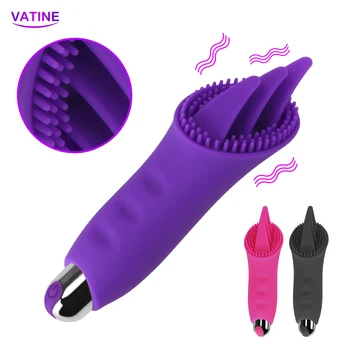 Mini Strong Tongue Lick Vibrators for Women Female Vagina Anal Clitoris Stimulator Massage Sex Toys Adults Products Erotic Shop 1