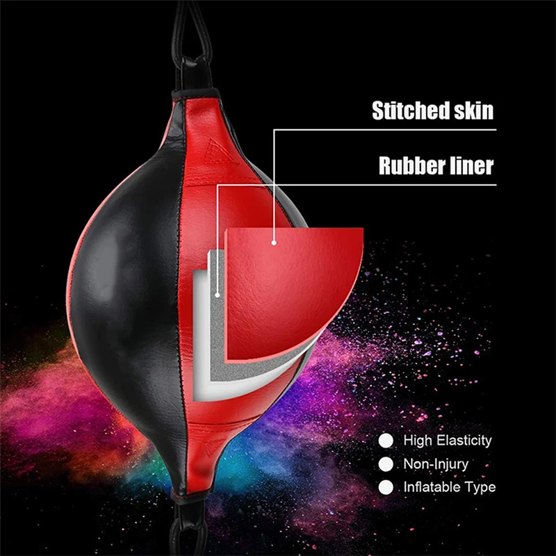 Pu Leather Punching Ball Pear Boxing Bag Reflex Speed Balls Muay Thai Fitness Training Double End Boxing Speed Ball Adults Kids