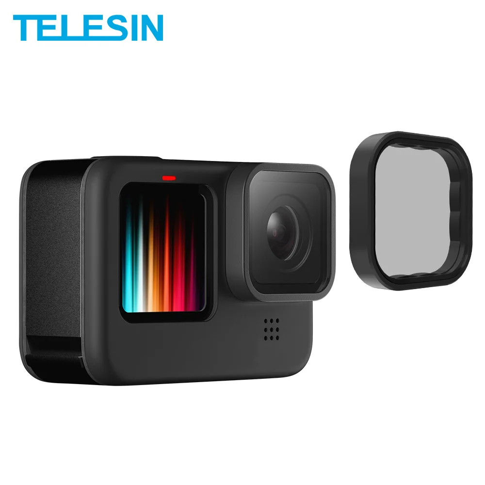 TELESIN New ND8 ND16 ND32 CPL Lens Filter Set Aluminium Alloy Frame for GoPro Hero 9 Action Camera ND CPL Lens Accessoreis