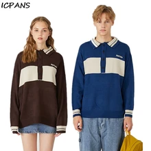 ^^Best Offers ICPANS Striped Hip Hop Sweaters Man 2019 Blue Brown Oversized Loose Pullovers Sweater Men Women Turn Neck Korea Style ^^Best Offers ICPANS Striped Hip Hop Sweaters Man 2019 Blue Brown Oversized Loose Pullovers Sweater Men Women Turn Neck Korea Style