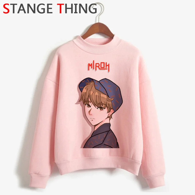 Stray Kids Miroh Harajuku Funny Cartoon Hoodies Women Turtleneck Kawaii Print I Am Who Sweatshirts Graphic Fashion Hoody Female - Color: H2902