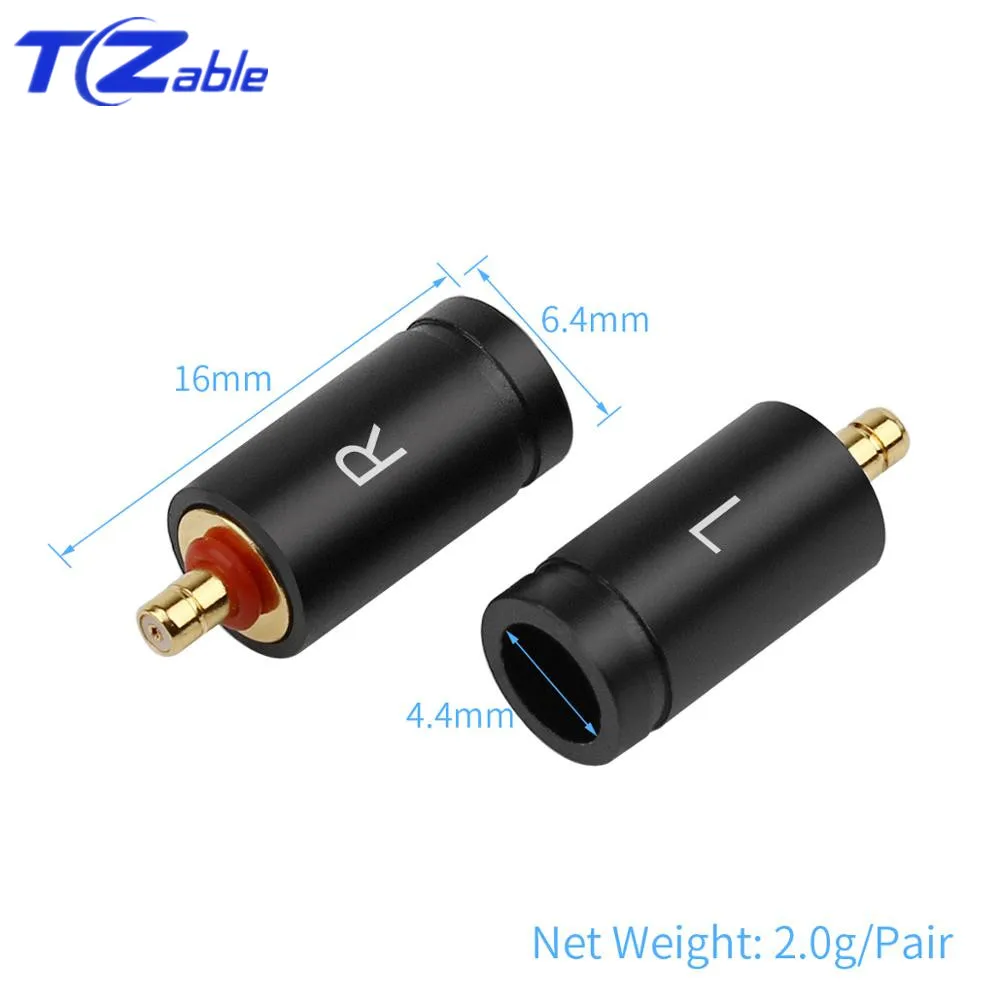 1 Pair DIY Earphone Pin Plug Copper Audio Jack Adapter For Headphones For UE Live UE6 Pro SUPERBAX IPX Black Silver Gold Plated