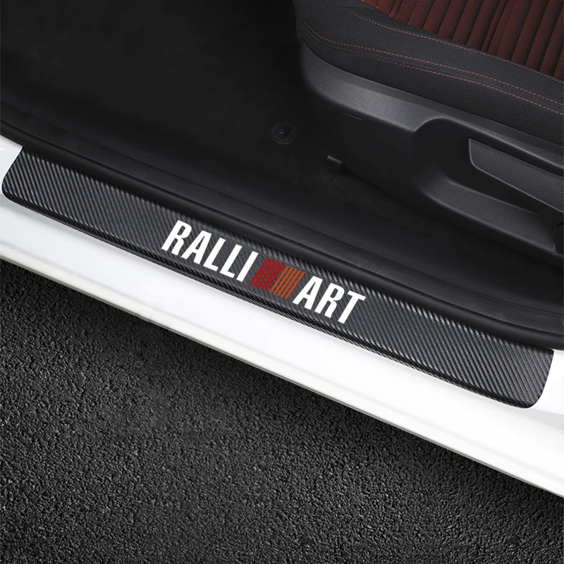 4 шт. наклейки из углеродного волокна на пороги автомобиля Mitsubishi ralliart Lancer 9 10 Asx