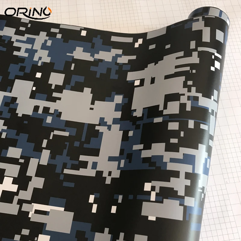 Black Blue Digital Vinyl Film Sticker-2