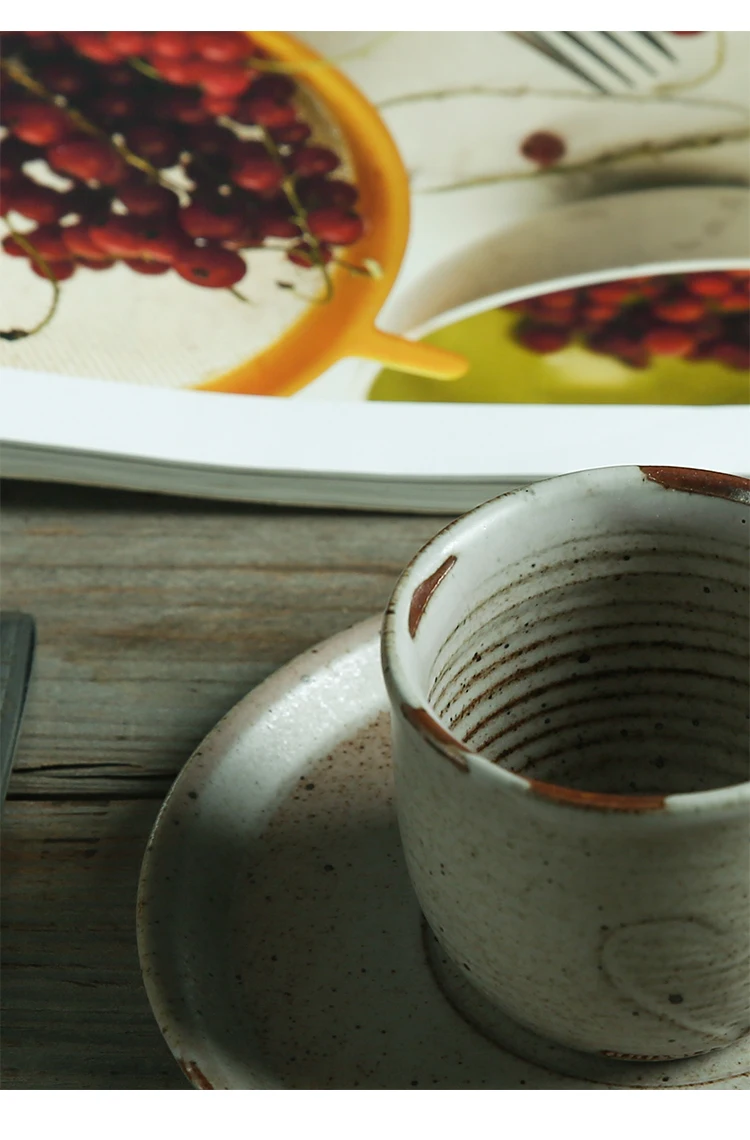 KINGLANG Ретро стиль ручная роспись кружка кофе молоко кружка с блюдцем кружка для завтрака