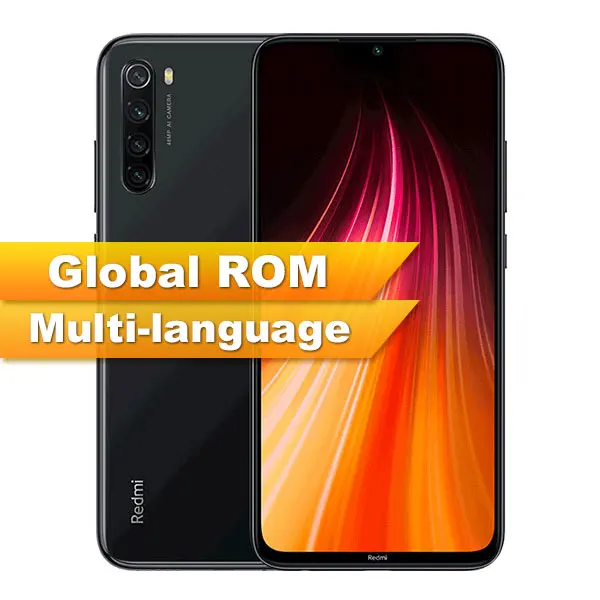 Black Global ROM Смартфон Xiaomi Redmi Note 8 с глобальной ПЗУ, 4 ГБ, 64 ГБ, Восьмиядерный процессор Snapdragon 665, 6,3 дюйма, 48мп, четырехъярусная камера, 4000 мАч, мобильный телефон - Цвет: Black Global ROM