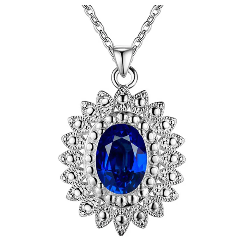 Bague Ringen, роскошное серебро 925, ювелирное изделие, цветные драгоценные камни, ожерелье для женщин, аквамарин, сапфир, рубин, изумруд, топаз, подсолнух