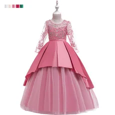 Длинное детское платье EBay; стиль; свадебное платье принцессы с открытыми плечами; торжественное платье для больших мальчиков