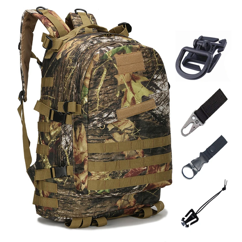 45L mochila militar армейская тактическая сумка, военная камуфляжная уличная Большая вместительная сумка, рюкзак для кемпинга, охоты, рыбалки, Bolso Pack - Цвет: Bag and accessories