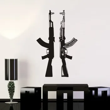 

Rifle AK47 Sticker Posters Vinyl Wall Decals Pegatina Decor Mural Freedom is not Free Rifle Sticker Gun Decal