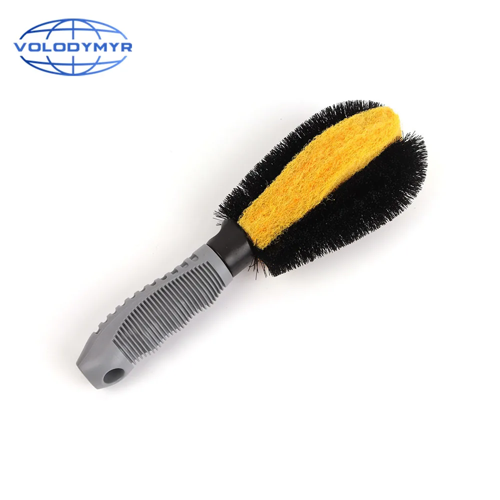 Car Microfiber Wheel Tire Rim Brush Cleaner Portable With Abs Handle