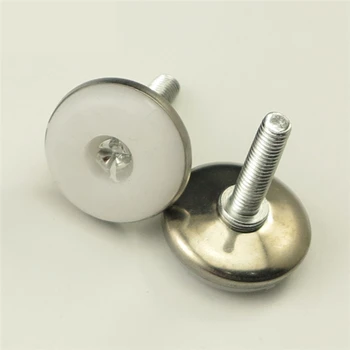 

4pcs Metal Furniture Table Chair Sofa Leg Feet Adjustable leveler Glide Slide Pad M6 M8 Screw in on Diameter 28mm Furniture mat