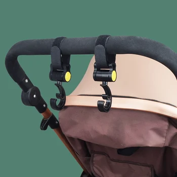 

360 Degree Rotatable Universal Stroller Hook Trolley Hanger Bags Diaper Bags multi purpose baby stroller hooks