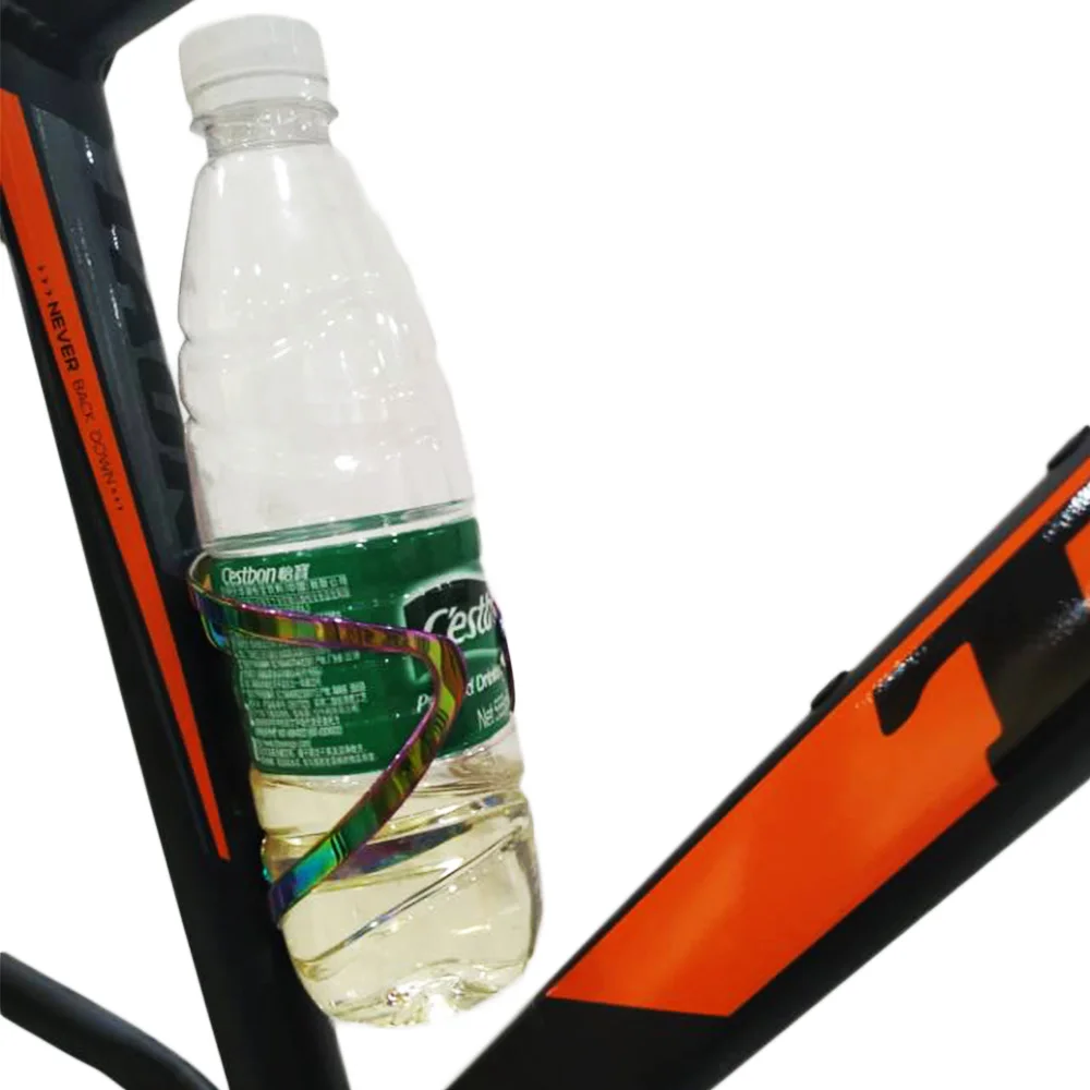 Держатель для велосипедной бутылки 7075 Алюминиевый сплав титановый цвет MTB Горная дорога велосипед чайник для воды чашки нижний велосипед аксессуар