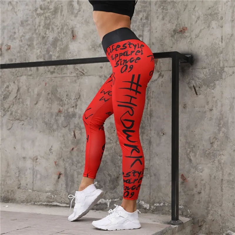Штаны для йоги, леггинсы для спортзала, тренировочные трико, женские штаны для фитнеса, бега, занятий спортом, бесшовные леггинсы для женщин - Цвет: 9203 Red