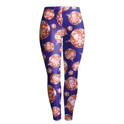 Бирюзовый Принт Для женщин Высокая Талия легинсы для занятий спортом, бега, штаны с принтом "Кошмар перед Рождеством" плюс Размеры Для женщин - Цвет: Бирюзовый