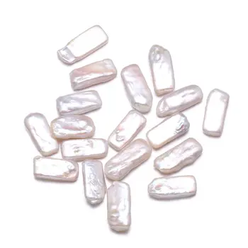 

New A-grade White Elongated Freshwater Pearl Beads Simple And Stylish DIY Jewelry Gift Size 10x20mm