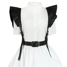 Leather Belt Sexy Harness Girdle Punk Decorative All-match Suspenders Straps Waist Seal Female Ruffled Shoulders Lace Waist Belt