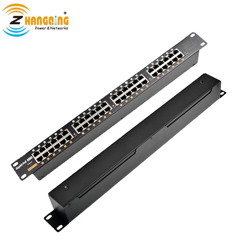- RackMount 24Port Gigabit PoE Injector LED indicator With Load balancing for PoE PTZ Camera Access point Ubiquiti devices