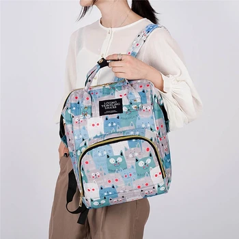 

Cute Backpack Diaper Bags Insulation Nappy Maternity Handbag with Charging Port