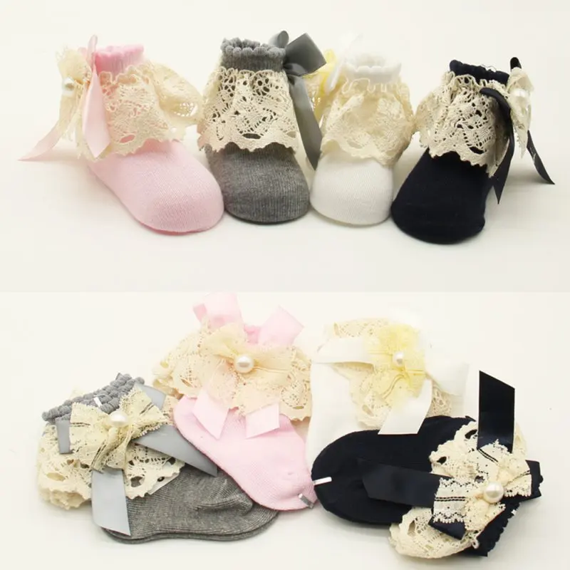 Носки для маленьких девочек милые хлопковые носки для новорожденных однотонные носки принцессы, подарки на день рождения для маленьких девочек от 0 до 12 месяцев