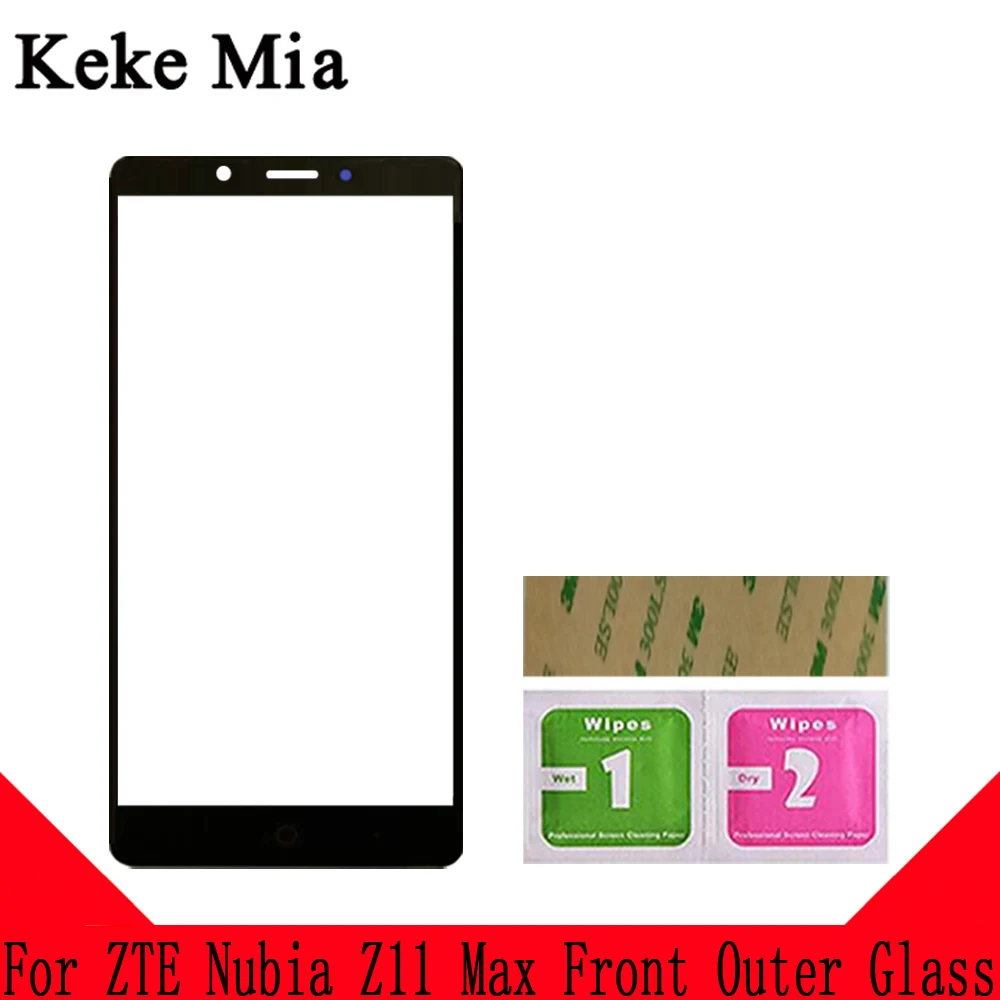 Keke Миа 6," для zte Nubia Z11 Max сенсорный экран панель передняя внешняя стеклянная линза сенсорный экран без ЖК-дигитайзера