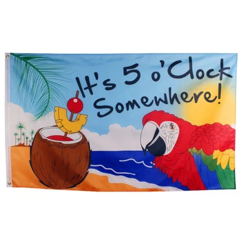 

Margaritaville Jimmy Buffett Parrot Flag 3x5FT banner 100D 150X90CM Polyester brass grommets custom flag, free shipping