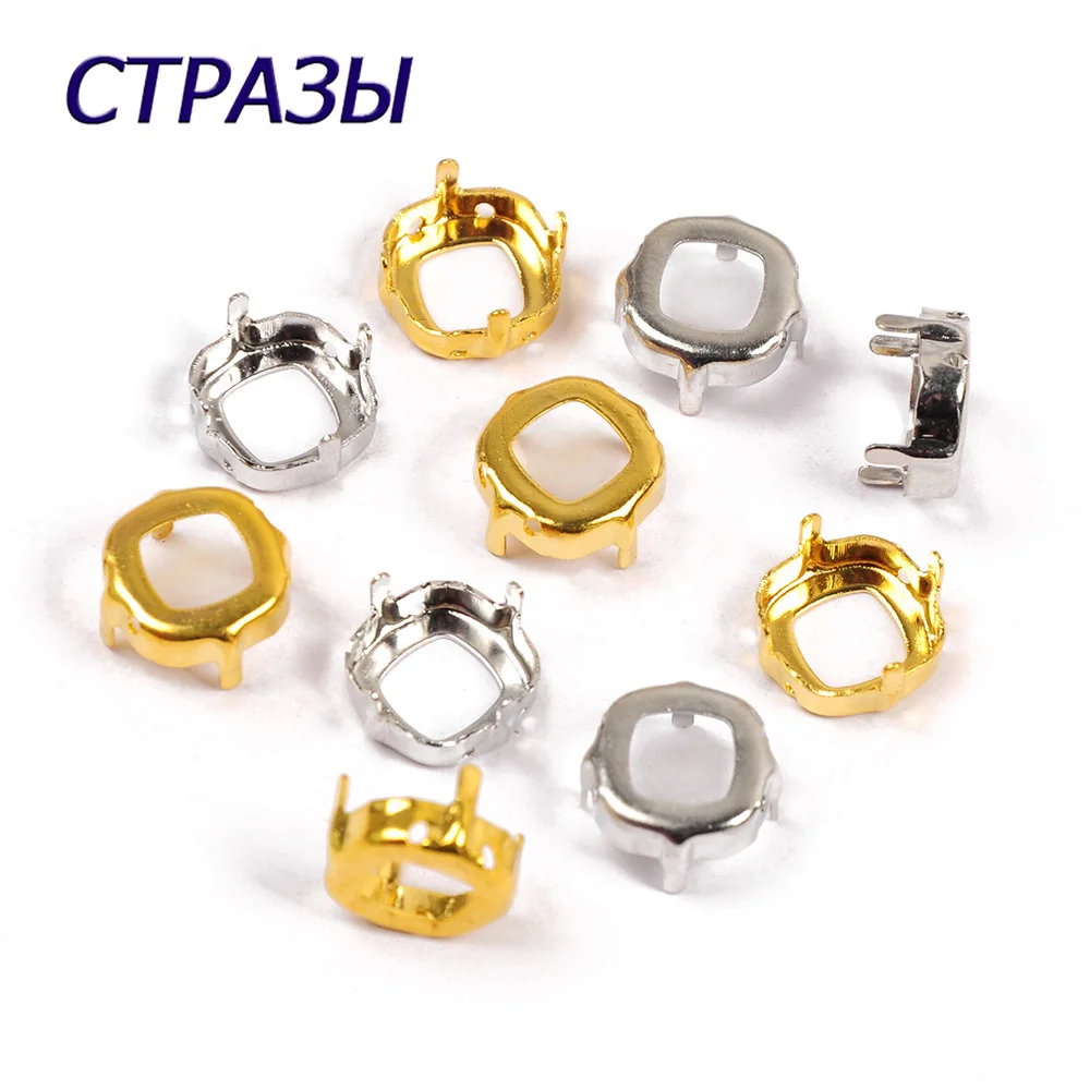 Квадратные Стразы CTPA3bI настройки когтей фотоалюминиевые для шитья стразы стойка