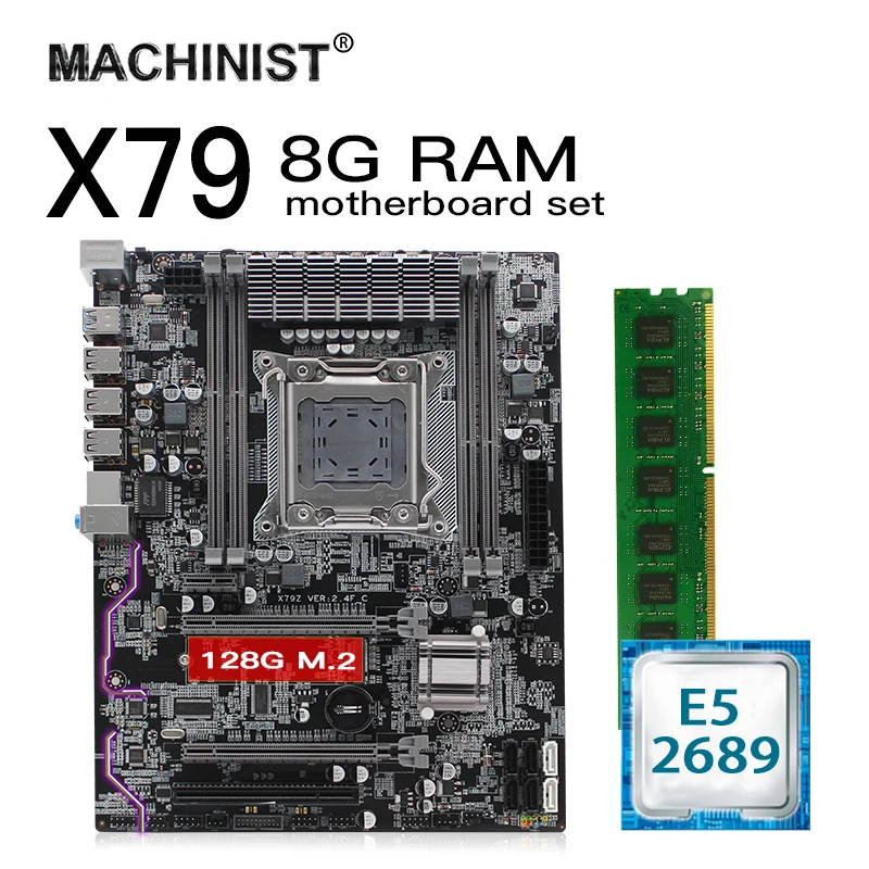#^Special Price X79 LGA 2011 motherboard set kit atx with Intel Xeon E5 2689 CPU 8G 1600mhz REG ECC RAM M.2 NVME 128Gb SSD hard disk #^Special Price X79 LGA 2011 motherboard set kit atx with Intel Xeon E5 2689 CPU 8G 1600mhz REG ECC RAM M.2 NVME 128Gb SSD hard disk
