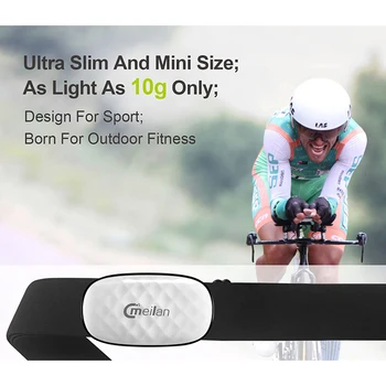 

Meilan Sports Training C5 Heart Rate Monitor Fitness Tracker BT/ANT+ Cordless for Cycling Sports Bike Computer Phone