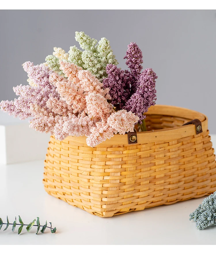 JAROWN Artificial Spikelet Flower Grass DIY Wedding Bouquet Home Decoration Fake Flowers Arrangement Flower Material Yonago (11)