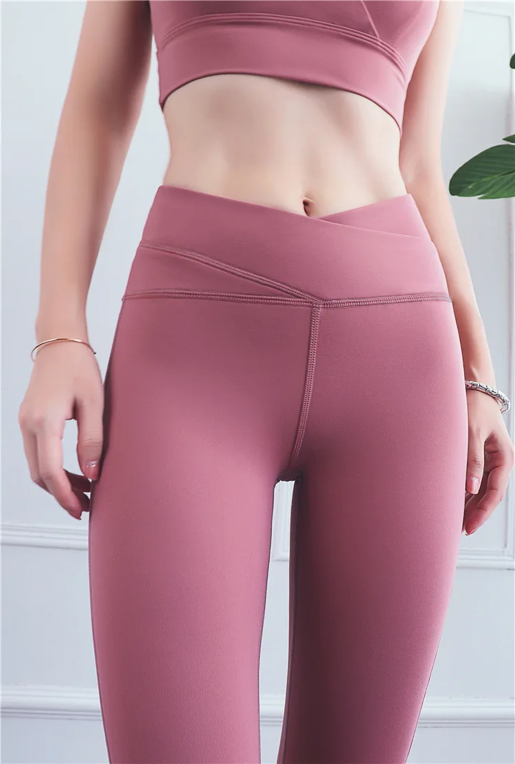 COLORVALUE штаны для йоги из матовой ткани, обнаженные ощущения, для бега, тренировки, Кросс-Фит, для контроля животика, для спортзала, леггинсы