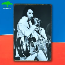 DLKKLB винтажное украшение рок певец Элвиса Пресли рисунок металлик табличка Металлический Знак Плакат Бар Клуб казино стикер на стену