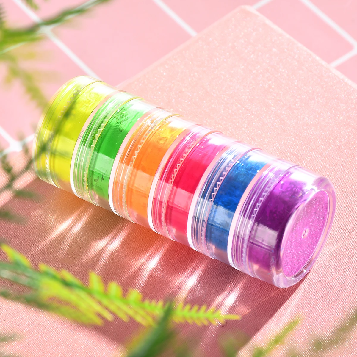 

Colorful Matte Nail Art Powder Multi-function Stage Performance Body Decoration Neon Pink Powder BB2